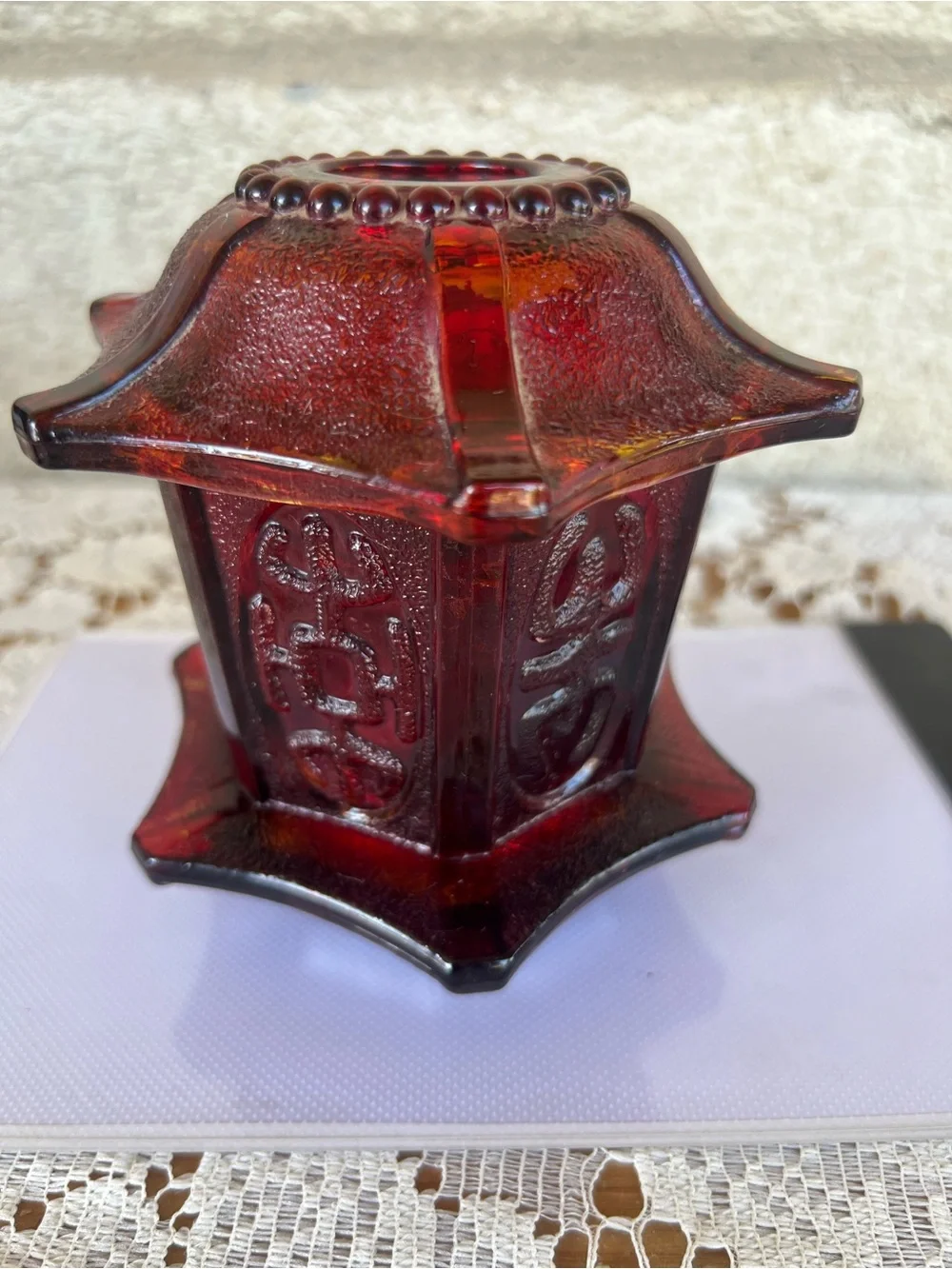 Decorative Deep Red Glass Fairy Light